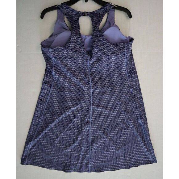 Athleta Women's Sz XL Purple Geometric Ultimate Ease Scoop Neck Tank Dress - Picture 2 of 9